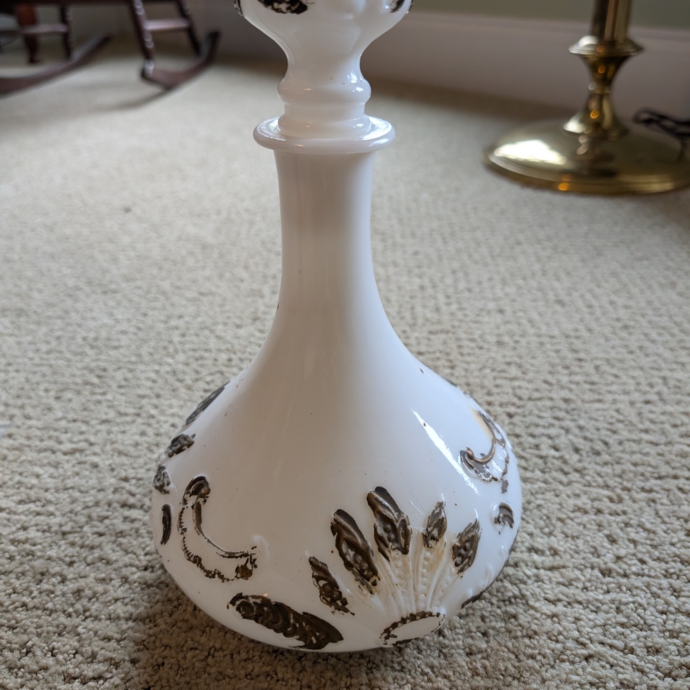 Elegant White and Brown Vase